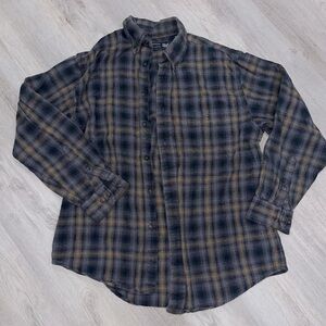 Men’s M retro flannel long sleeve button up shirt